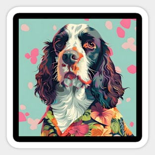 English Setter in 70's Sticker